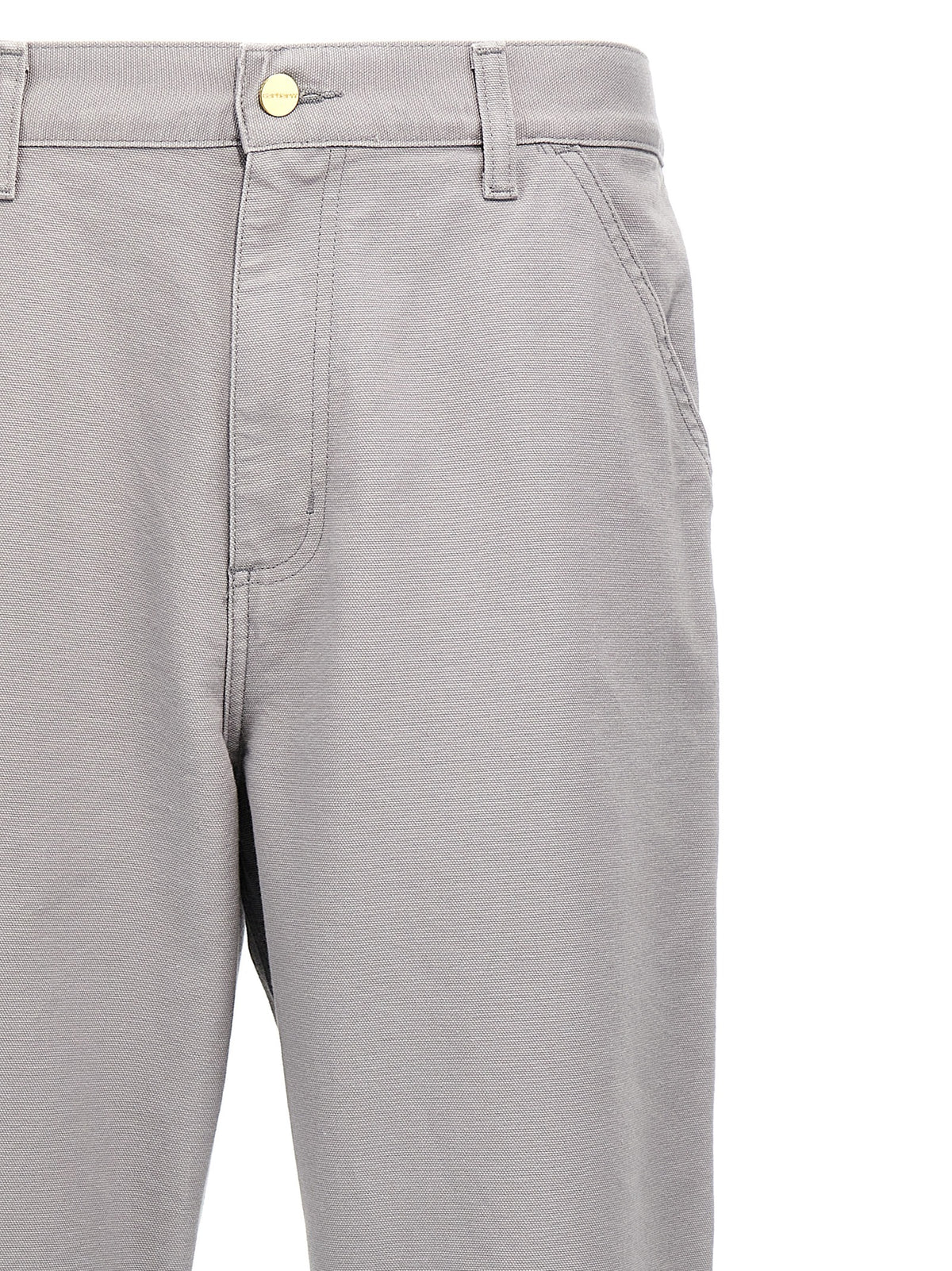 Gray Organic Cotton Casual Pants