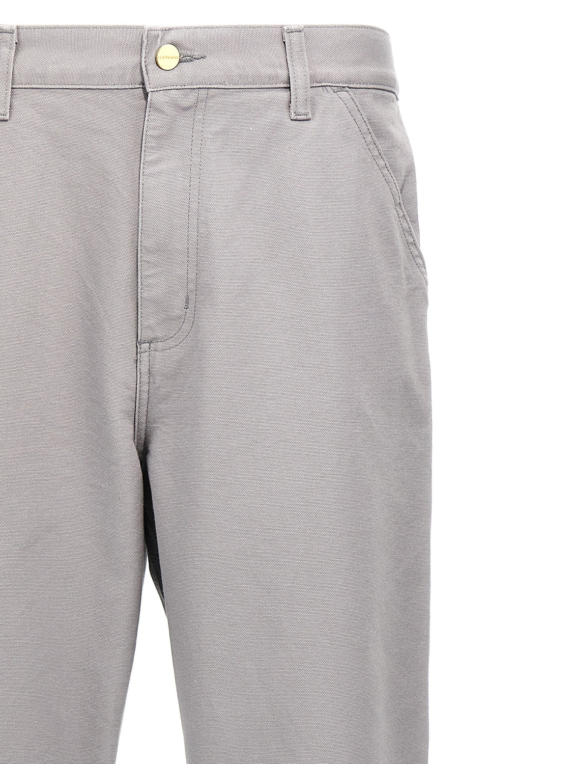 Gray Organic Cotton Casual Pants