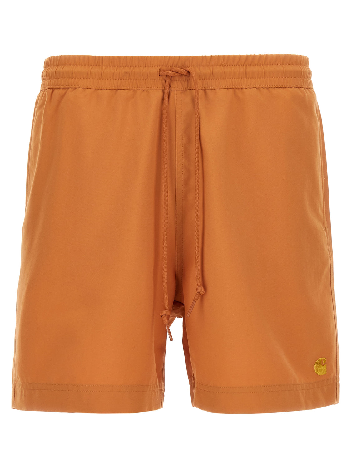 Orange Polyester Swim Shorts