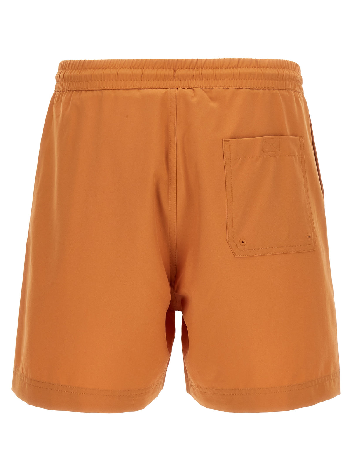 Orange Polyester Swim Shorts