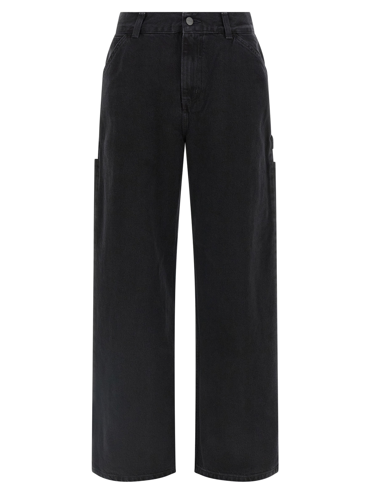 Black Cotton High-Waisted Jean