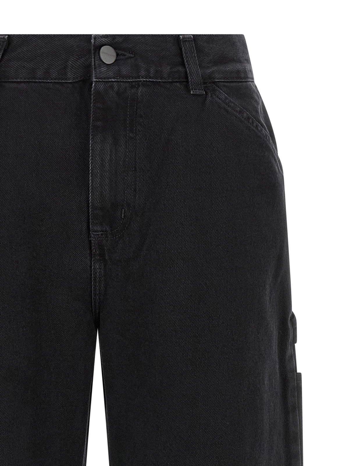Black Cotton High-Waisted Jean