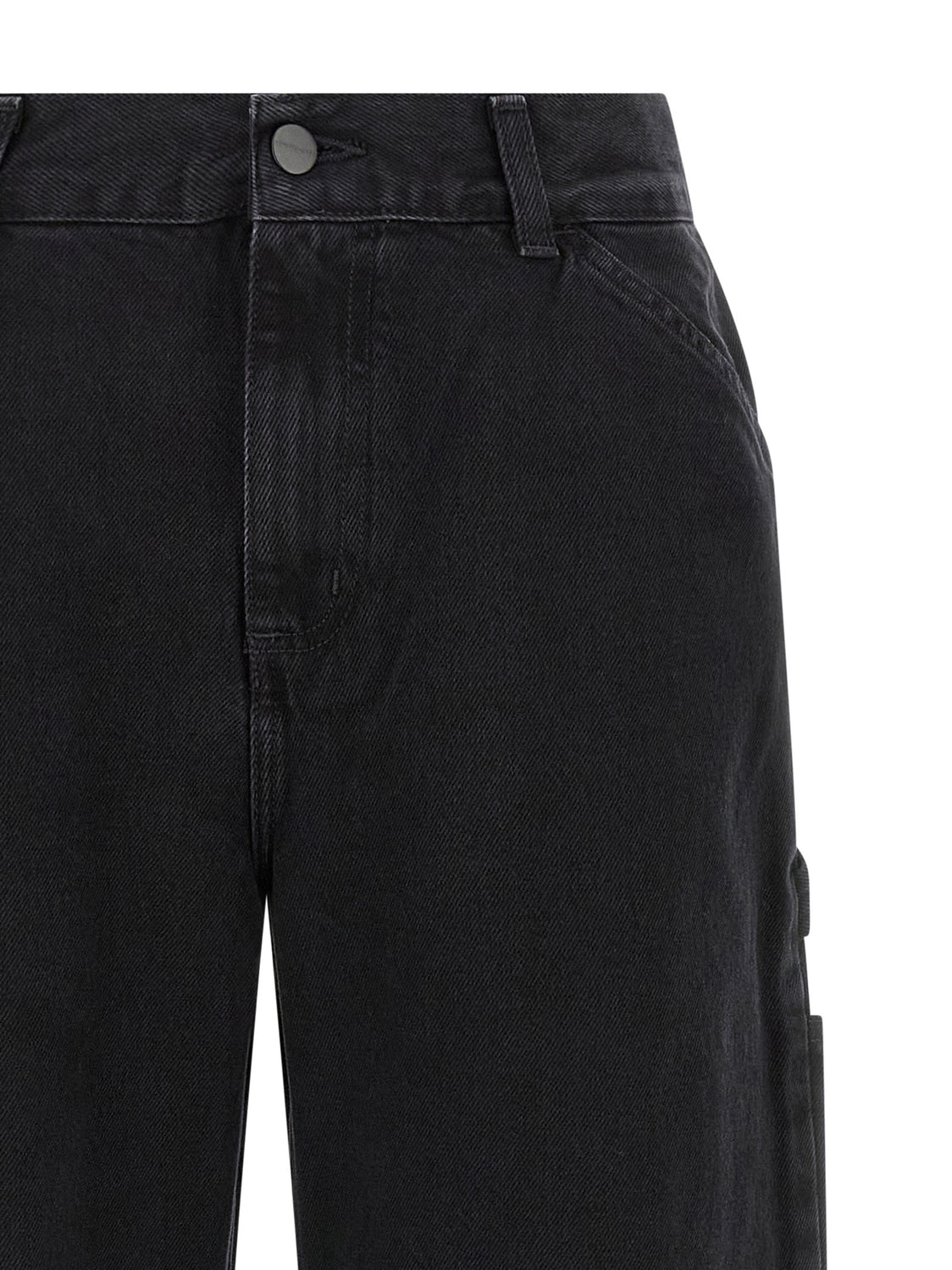 Black Cotton High-Waisted Jean