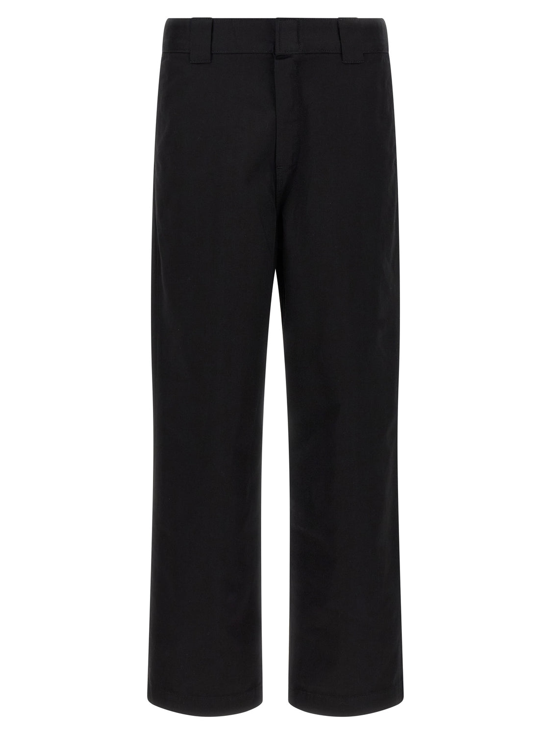 Black Polyester Casual Pants