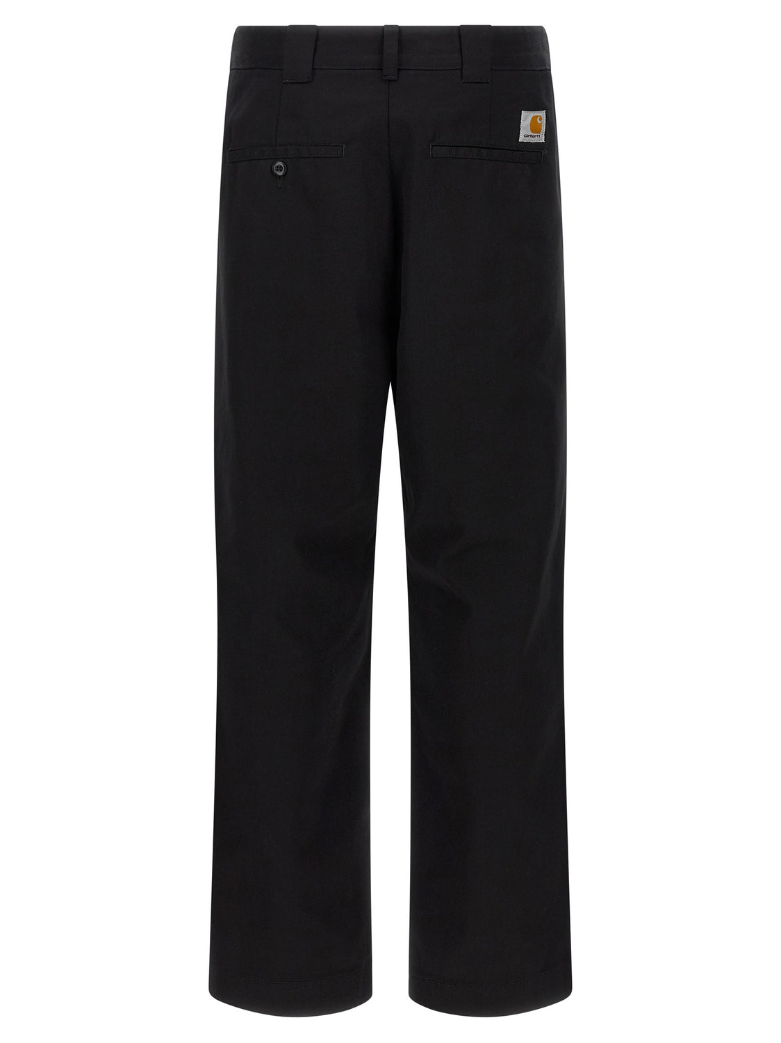 Black Polyester Casual Pants