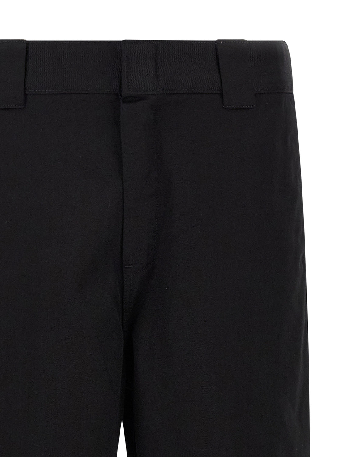 Black Polyester Casual Pants
