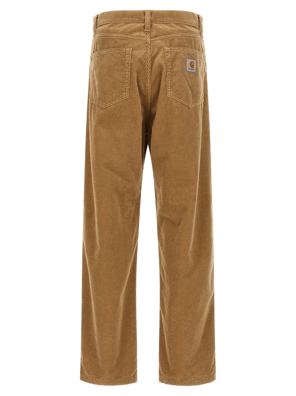 Beige Cotton Casual Pants