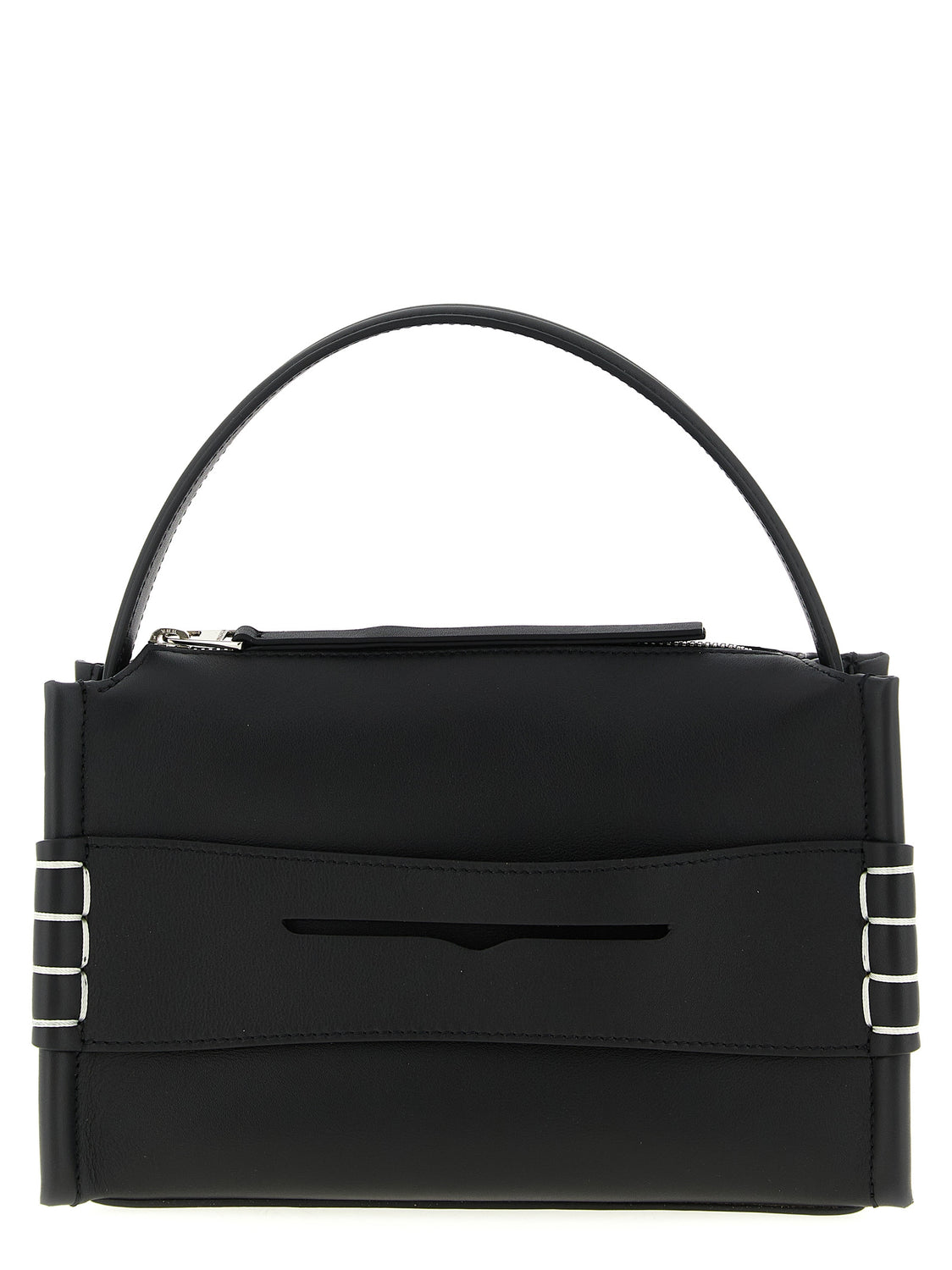 Black Calfskin Shoulder Bag