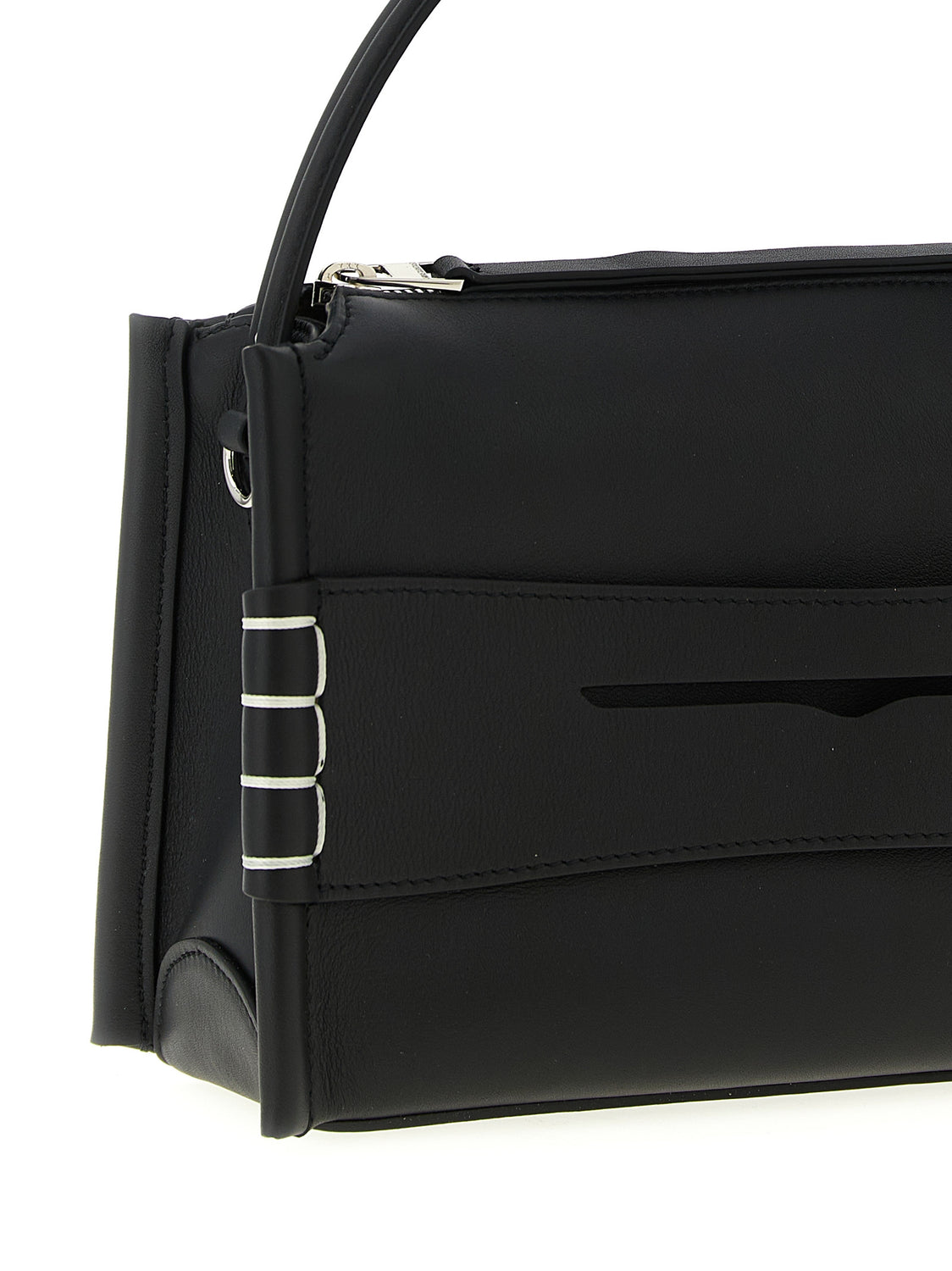 Black Calfskin Shoulder Bag