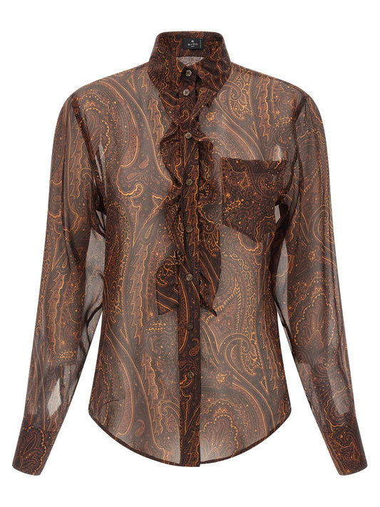 Brown Silk Blouse