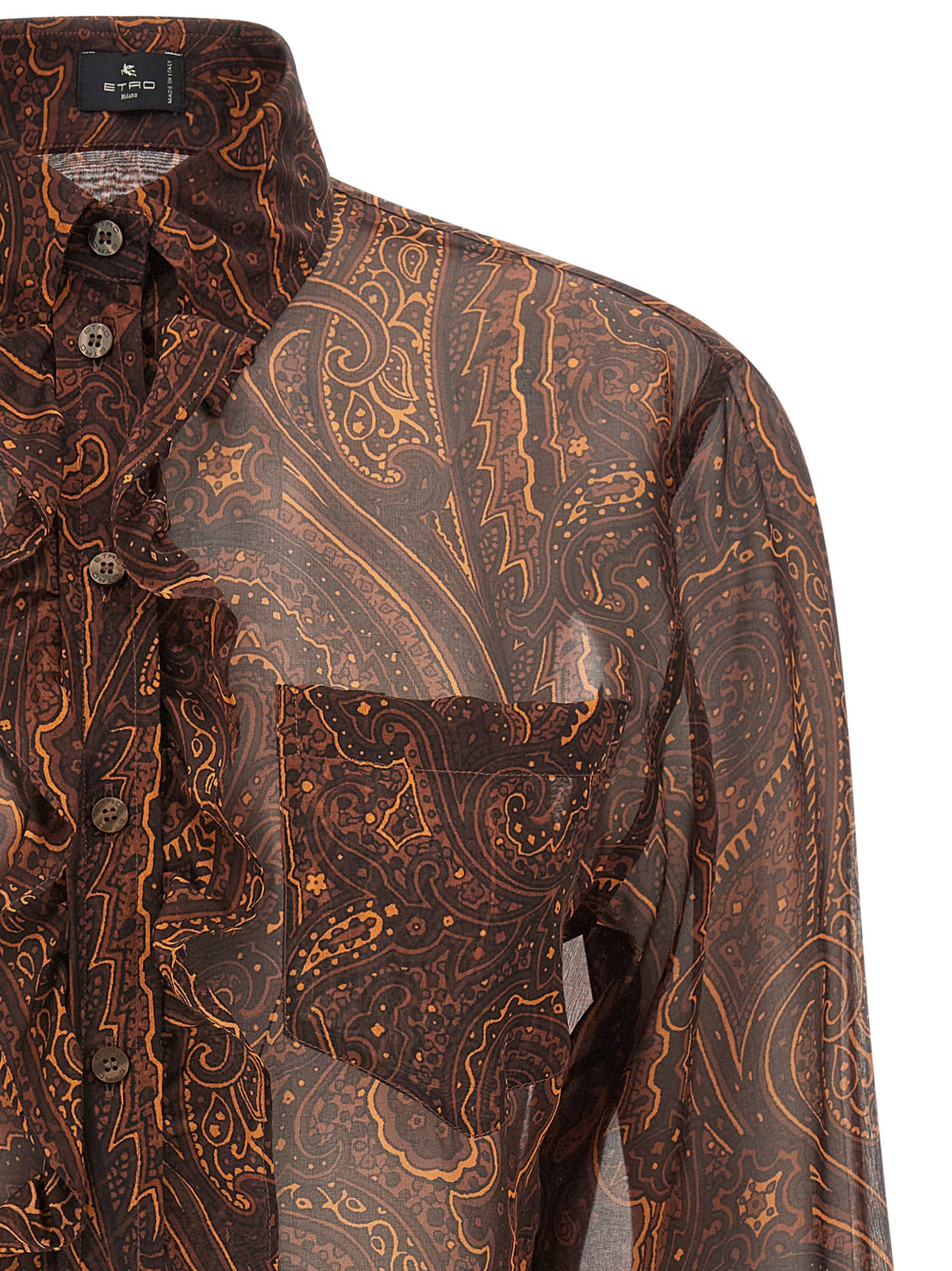 Brown Silk Blouse