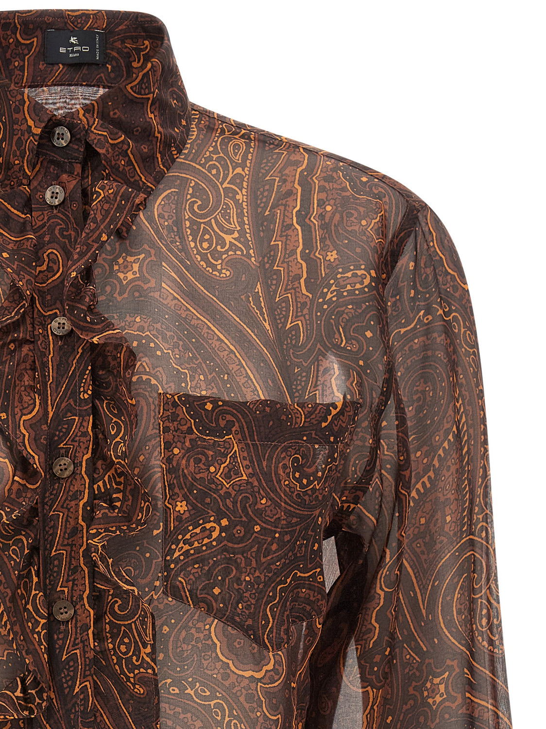 Brown Silk Blouse