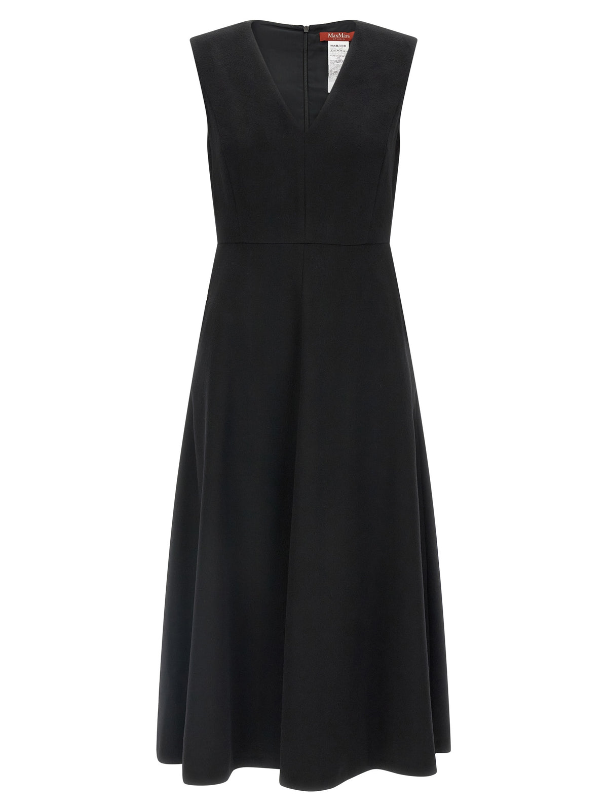 Black Wool Midi Dress
