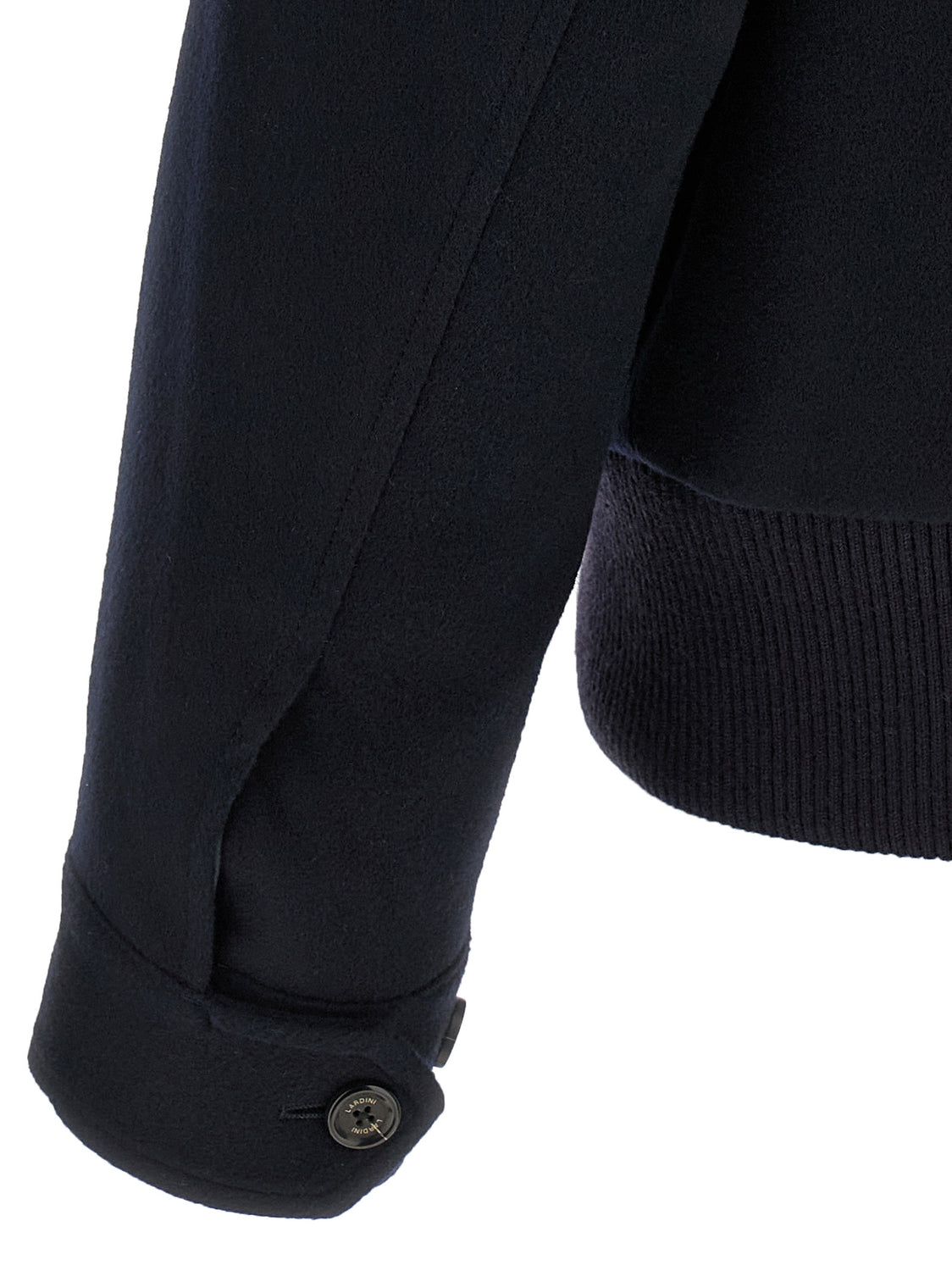 Blue Virgin Wool Full-Length Jacket