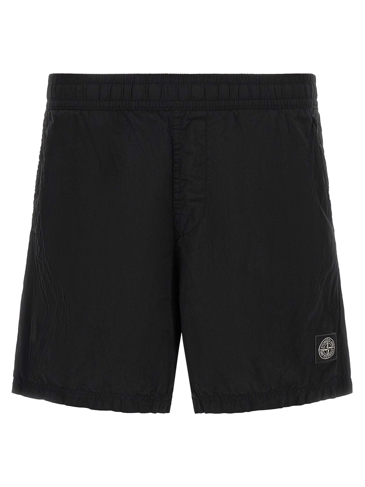 Black Polyamide Cargo Shorts