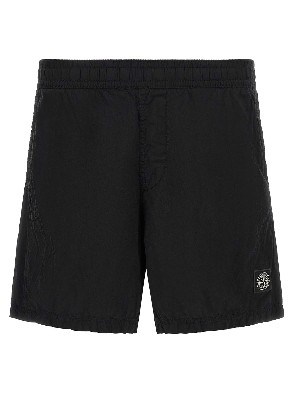 Black Polyamide Cargo Shorts