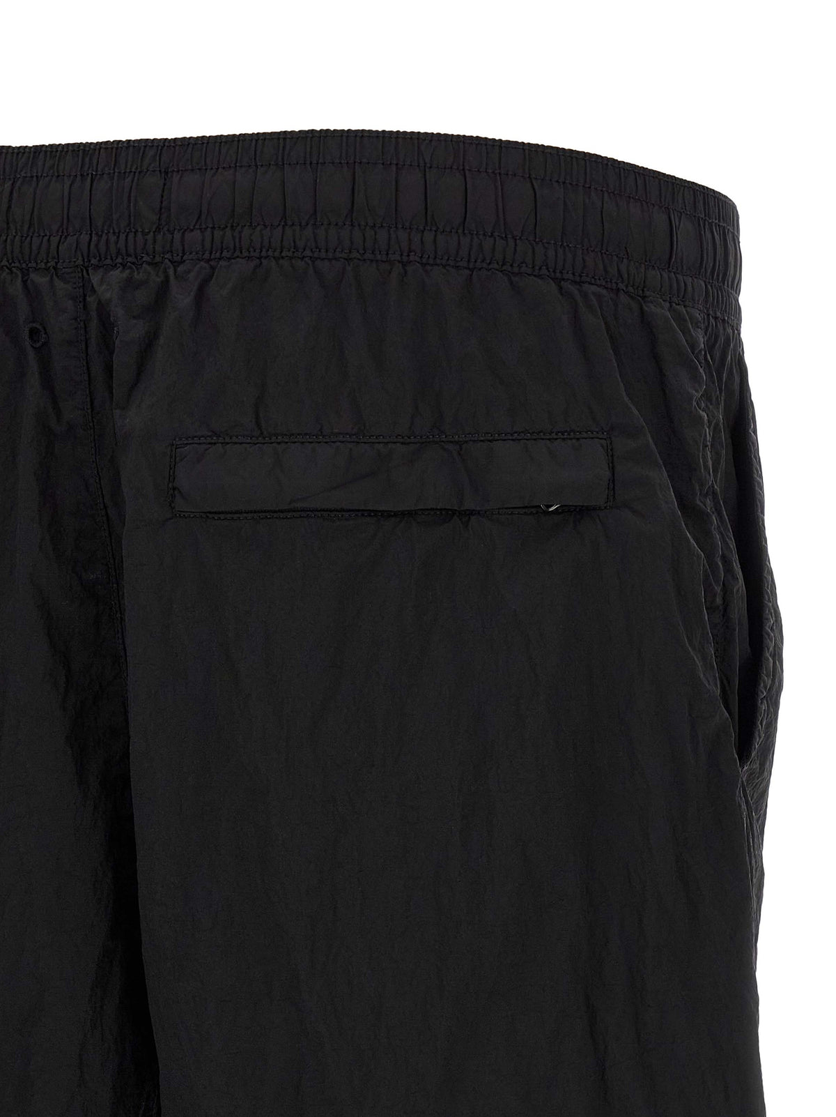 Black Polyamide Cargo Shorts