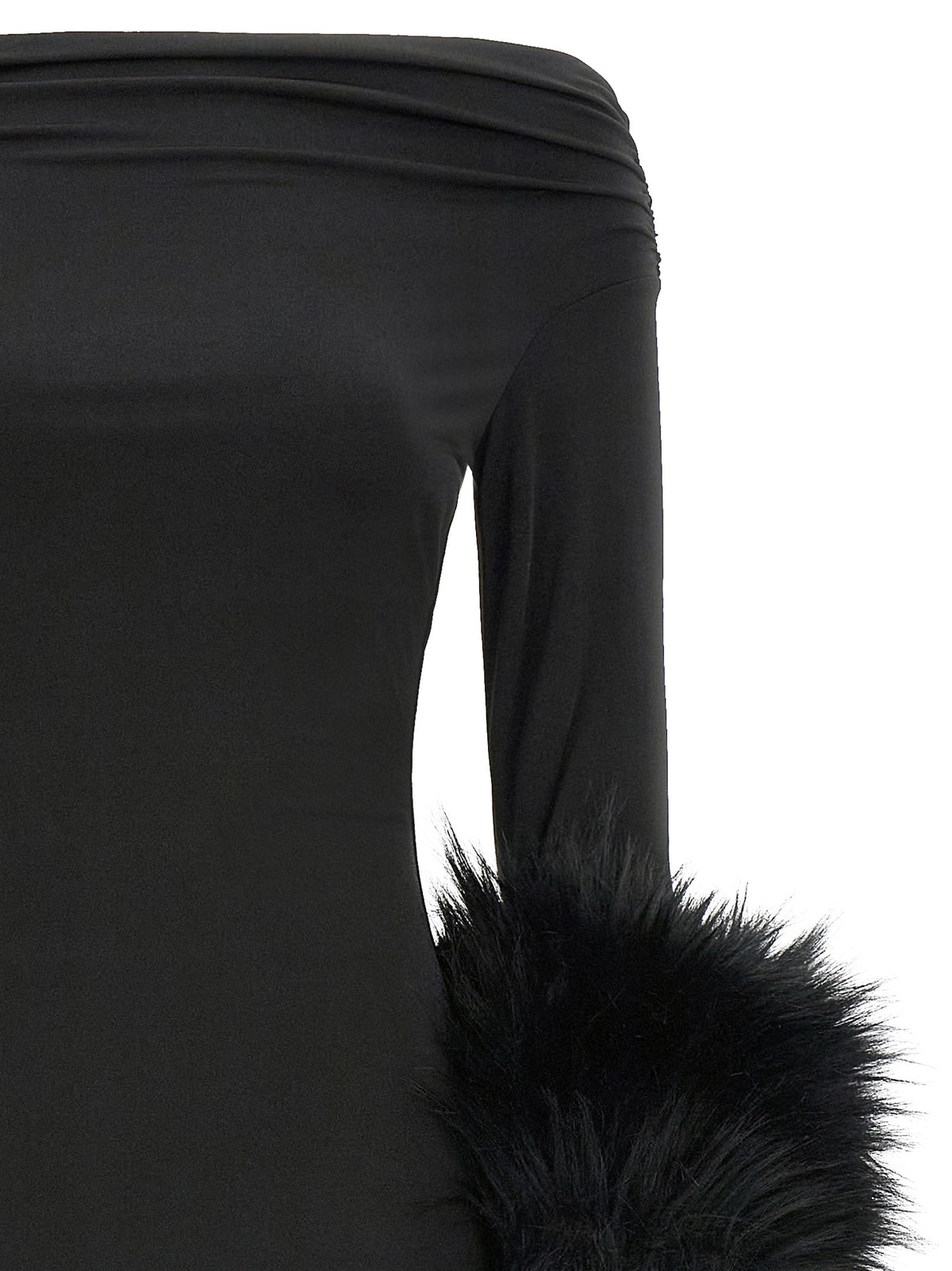 Black Polyester Long Dress