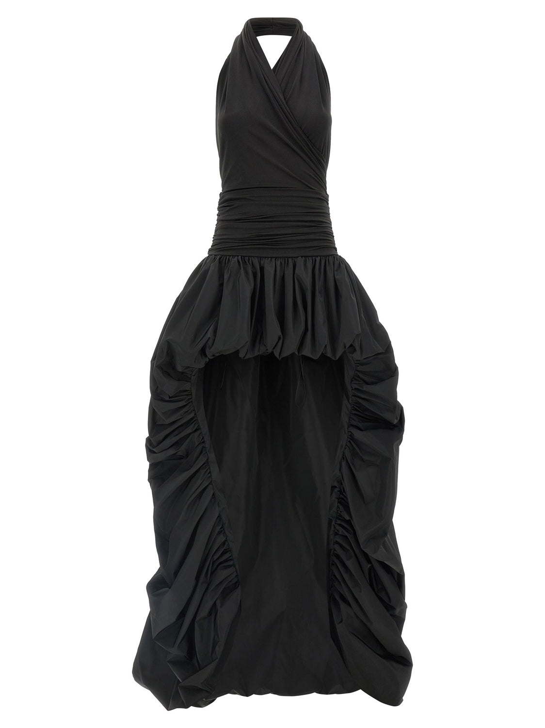 Black Polyester Long Dress