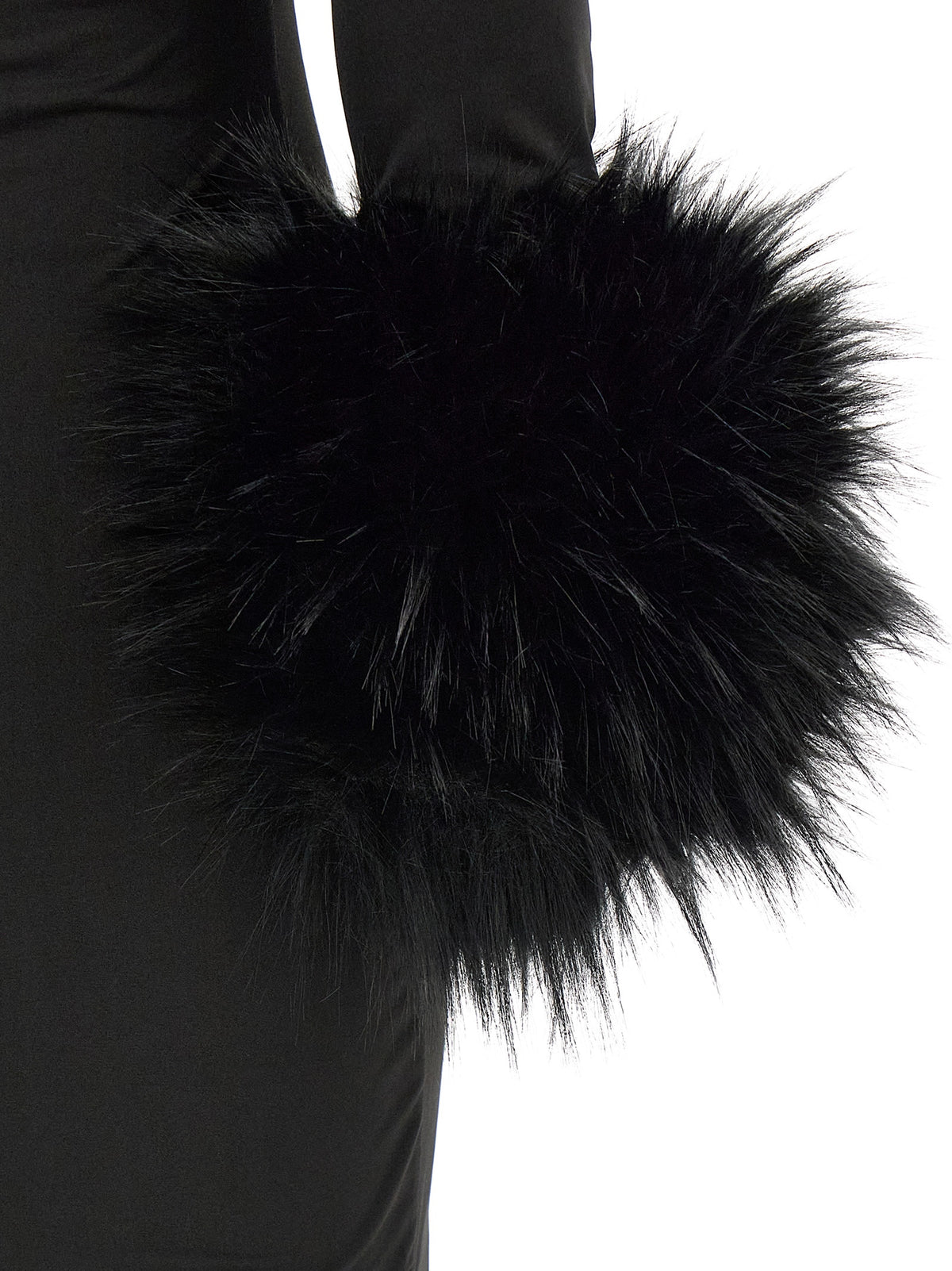 Black Polyester Long Dress