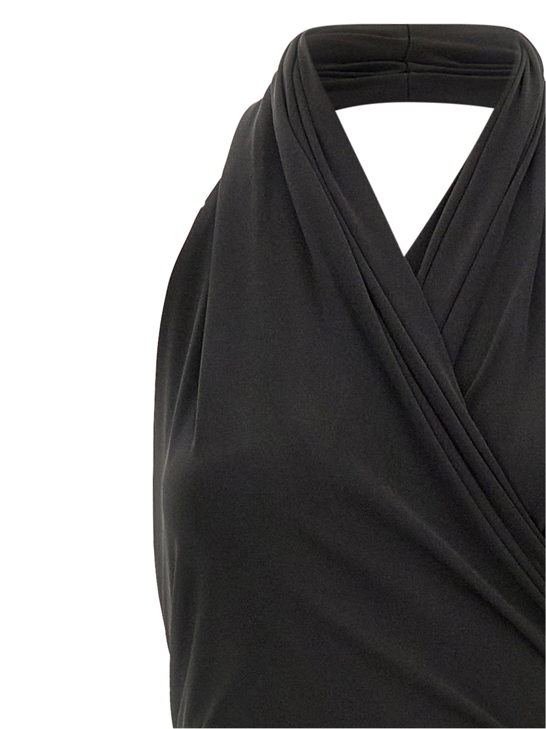 Black Polyester Long Dress