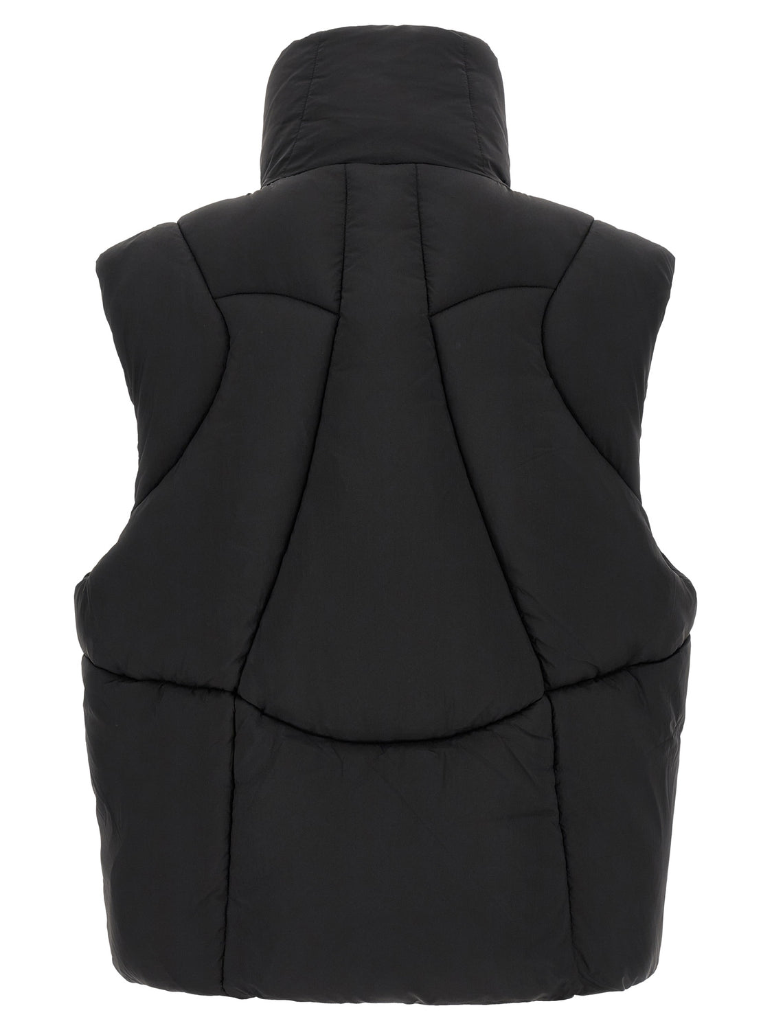 Black Nylon Sleeveless Jacket