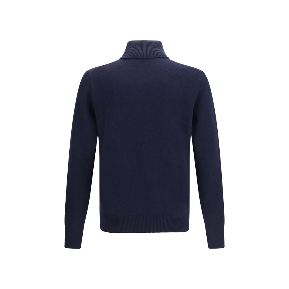 Blue Cashmere Turtleneck