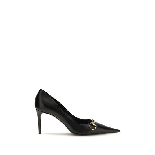 Black Goatskin High Heel Pumps