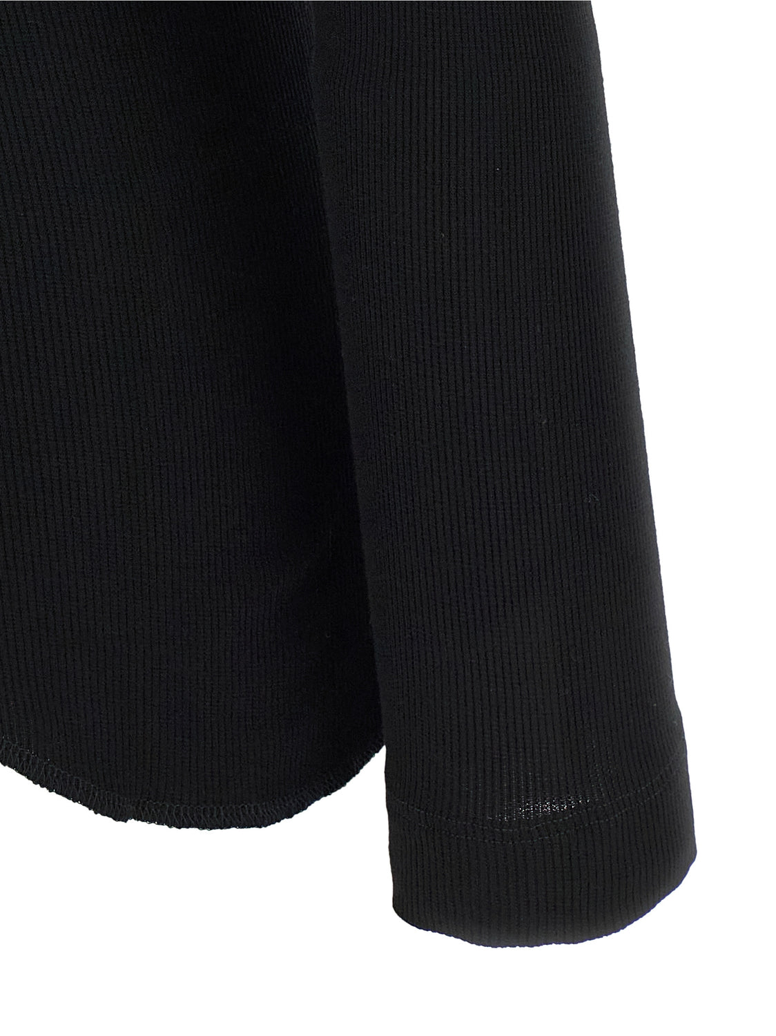 Black Viscose Long Sleeve T-Shirt