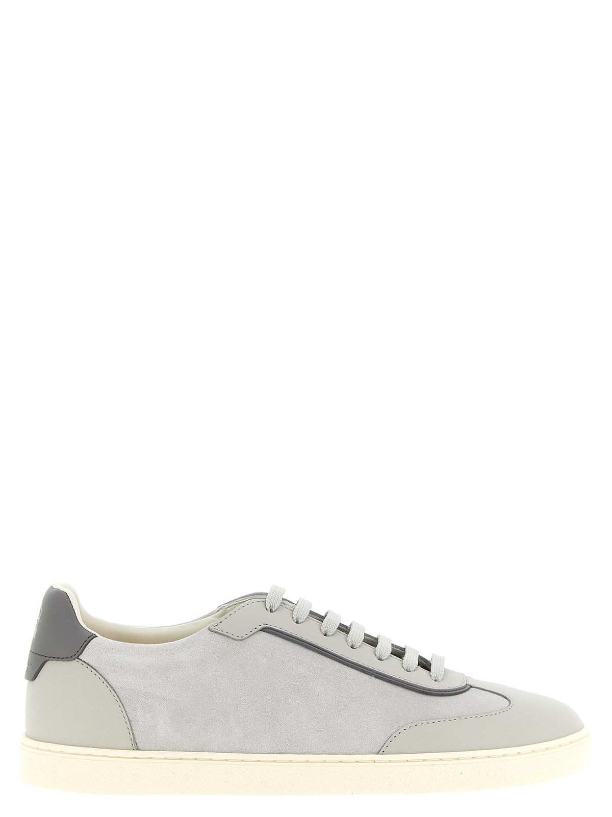 Gray Calfskin Low Top Sneakers