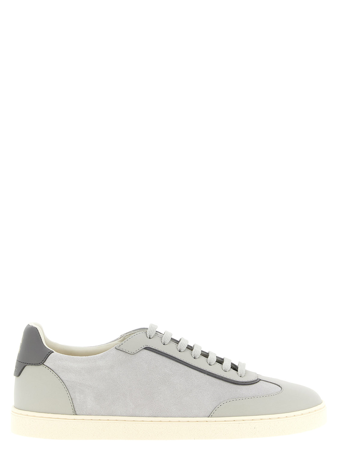 Gray Calfskin Low Top Sneakers