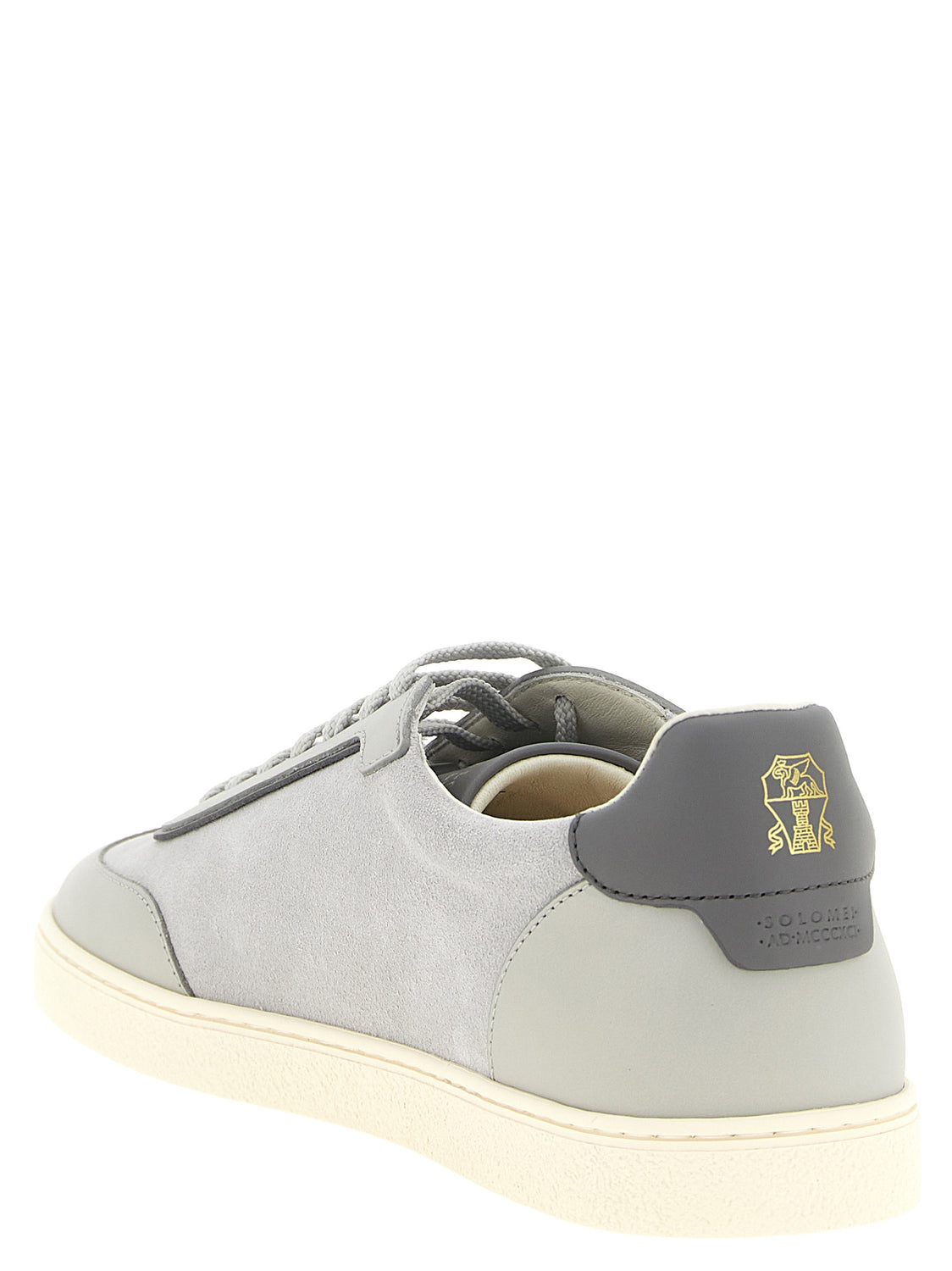 Gray Calfskin Low Top Sneakers