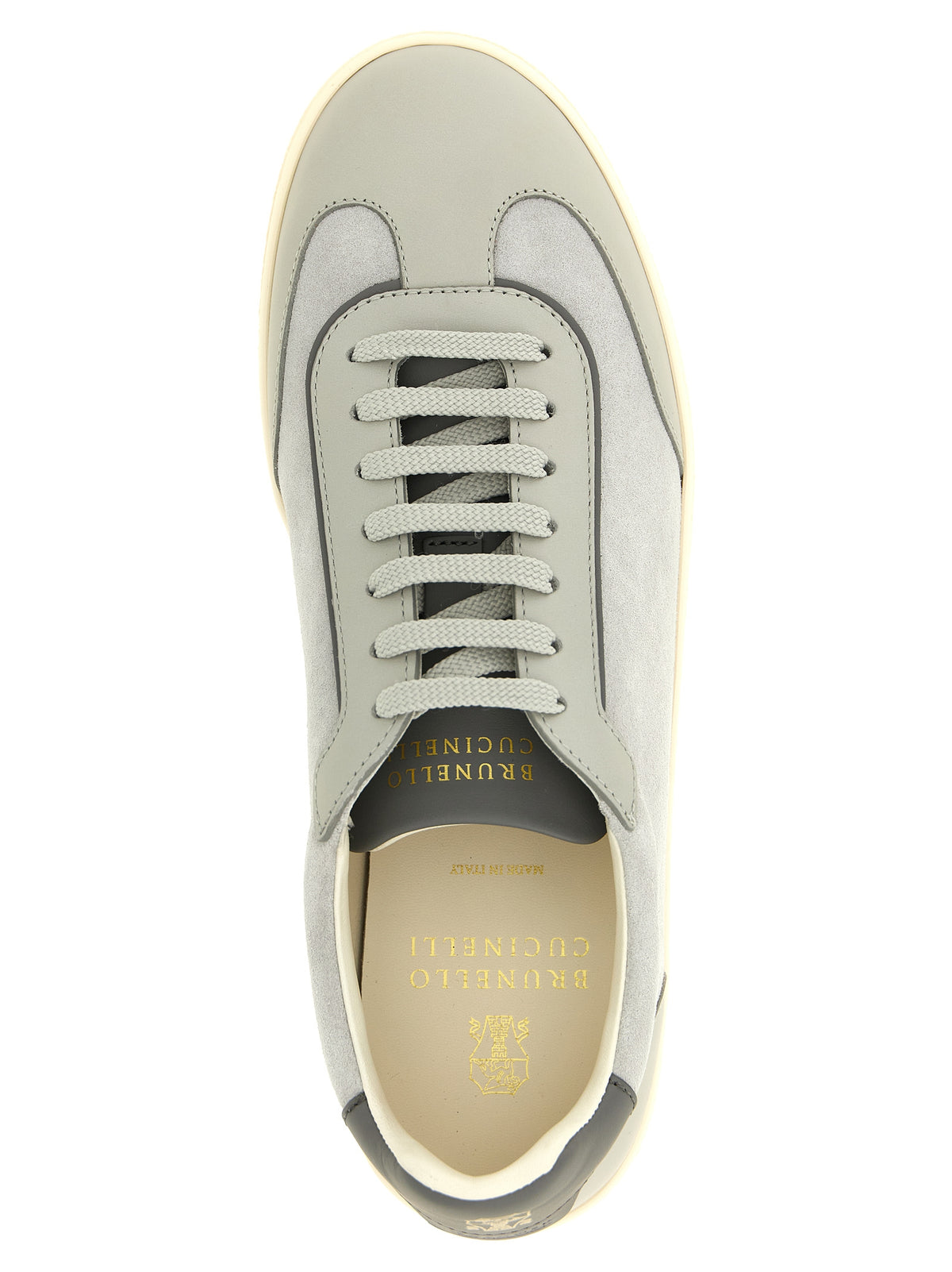 Gray Calfskin Low Top Sneakers