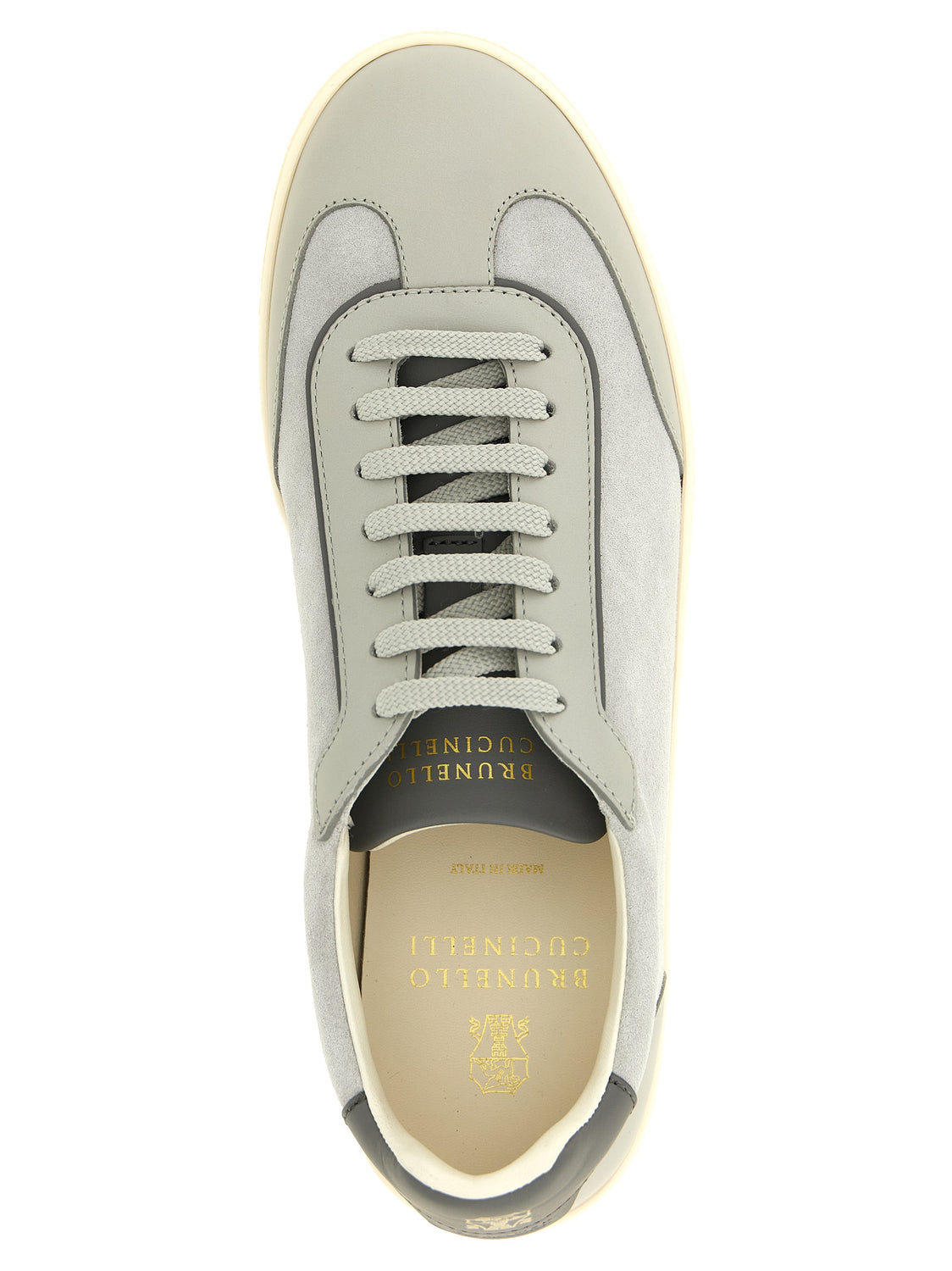 Gray Calfskin Low Top Sneakers