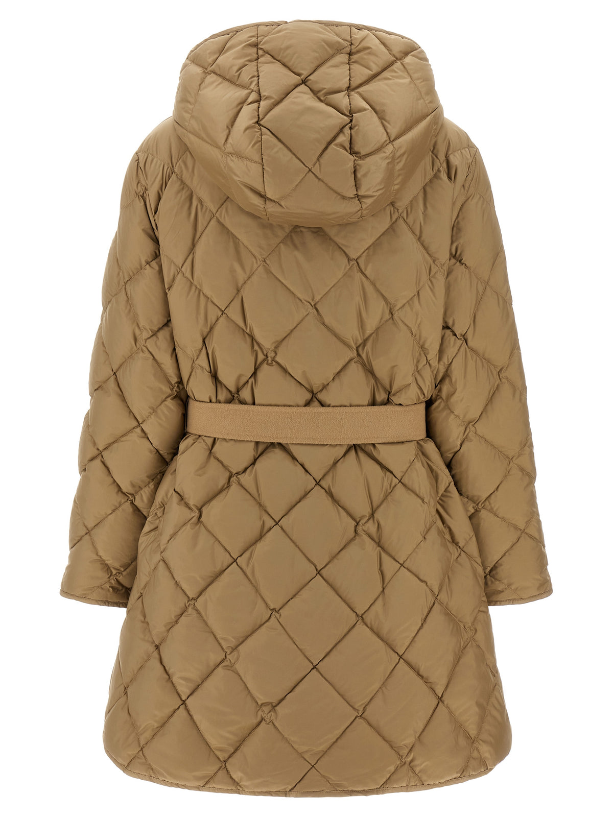 Beige Polyester Full-Length Jacket