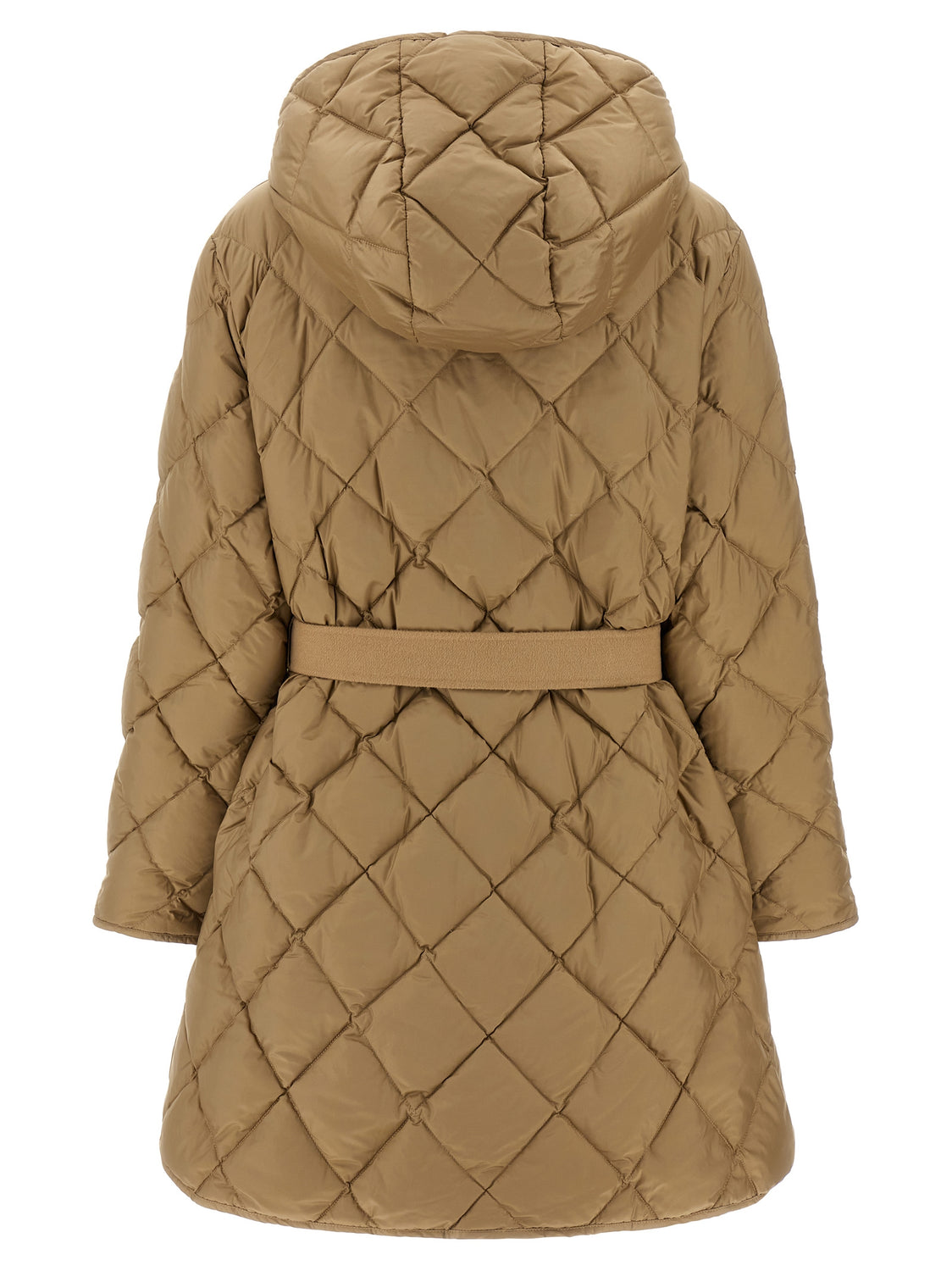 Beige Polyester Full-Length Jacket