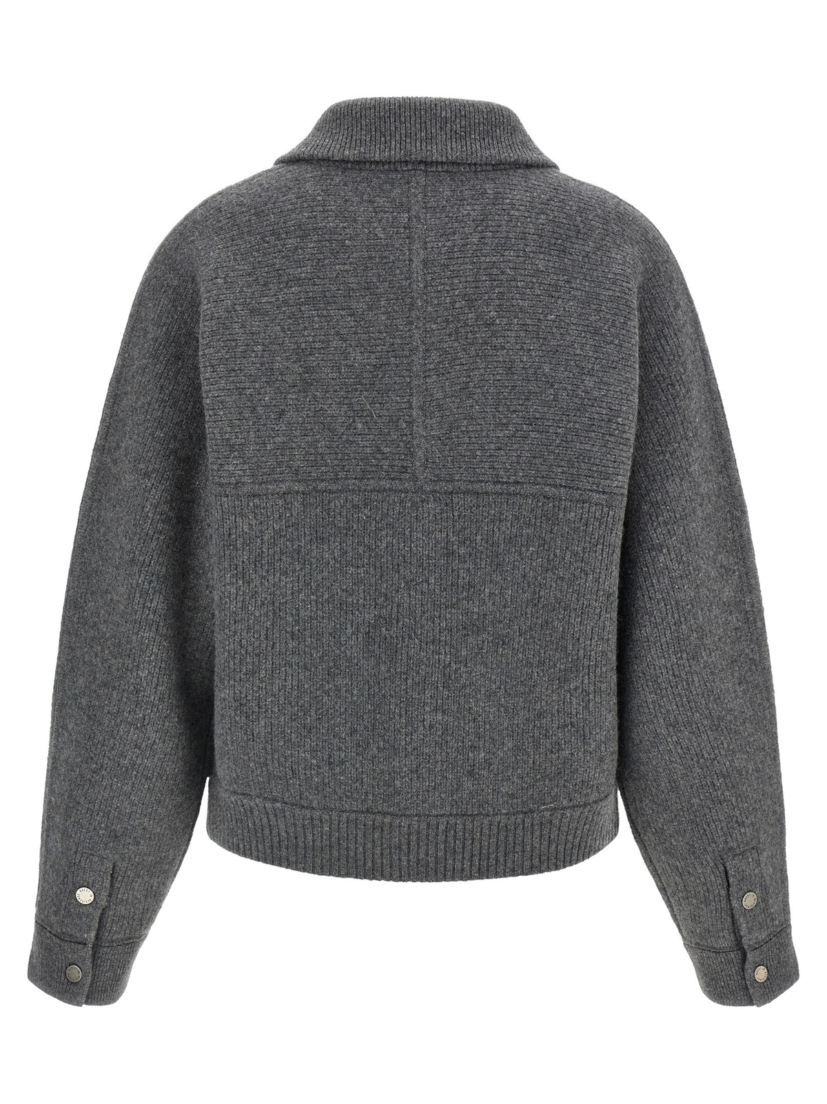 Gray Wool Bomber