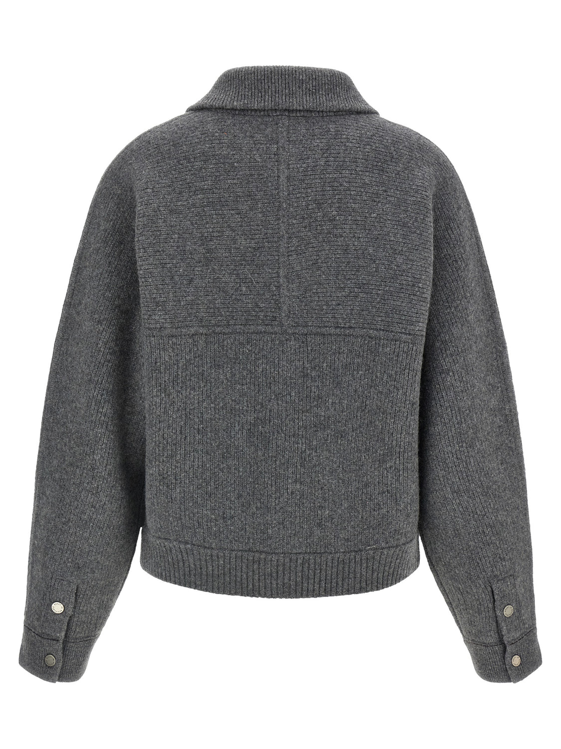 Gray Wool Bomber