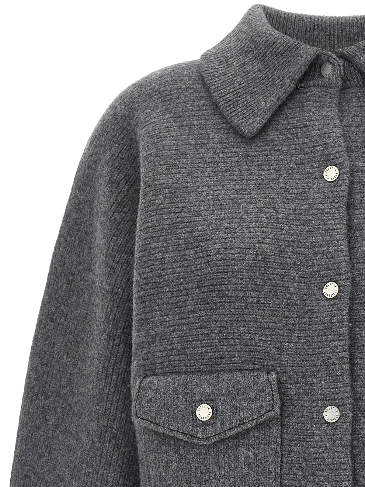 Gray Wool Bomber