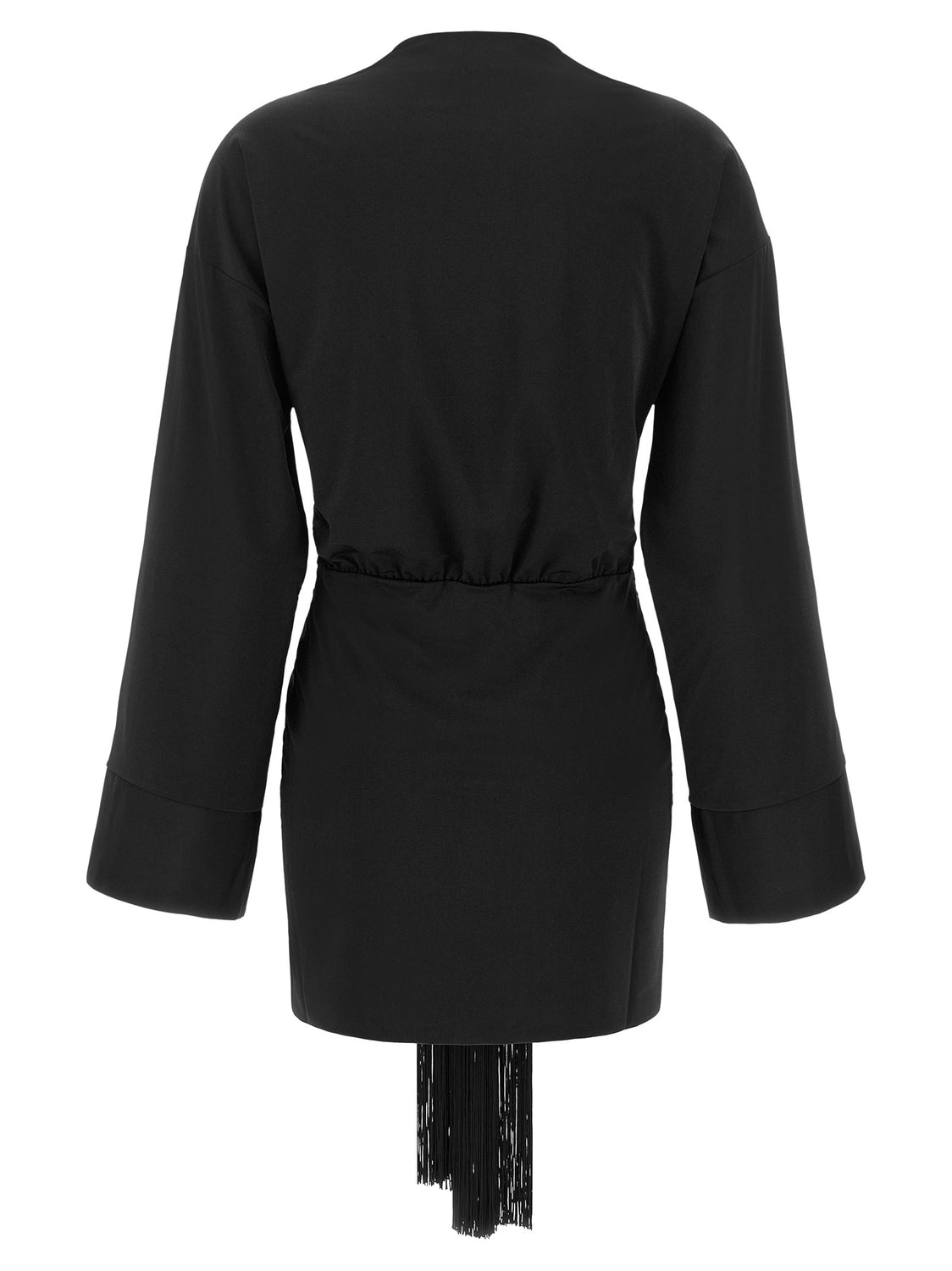 Black Polyester Short Dress