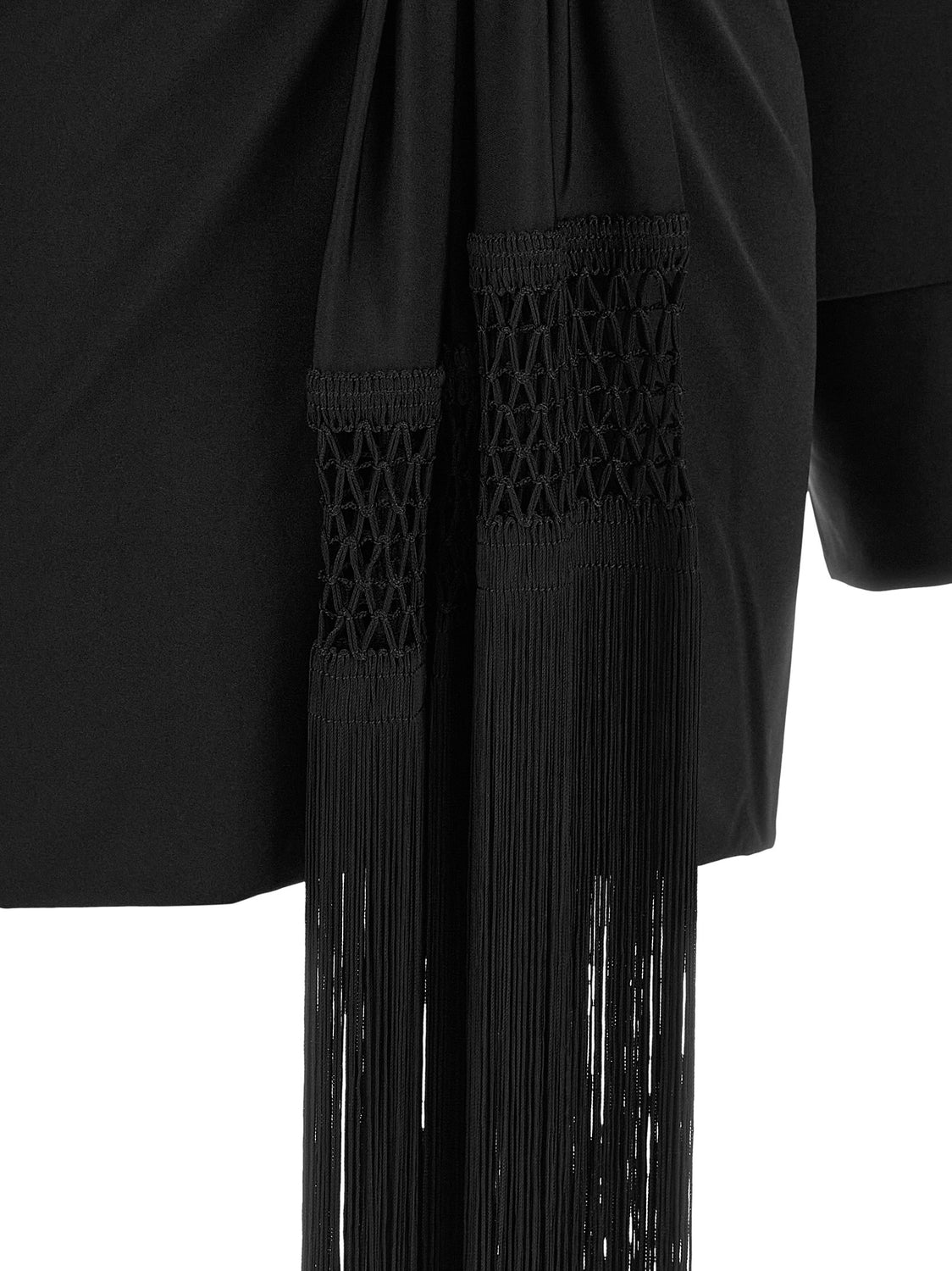 Black Polyester Short Dress