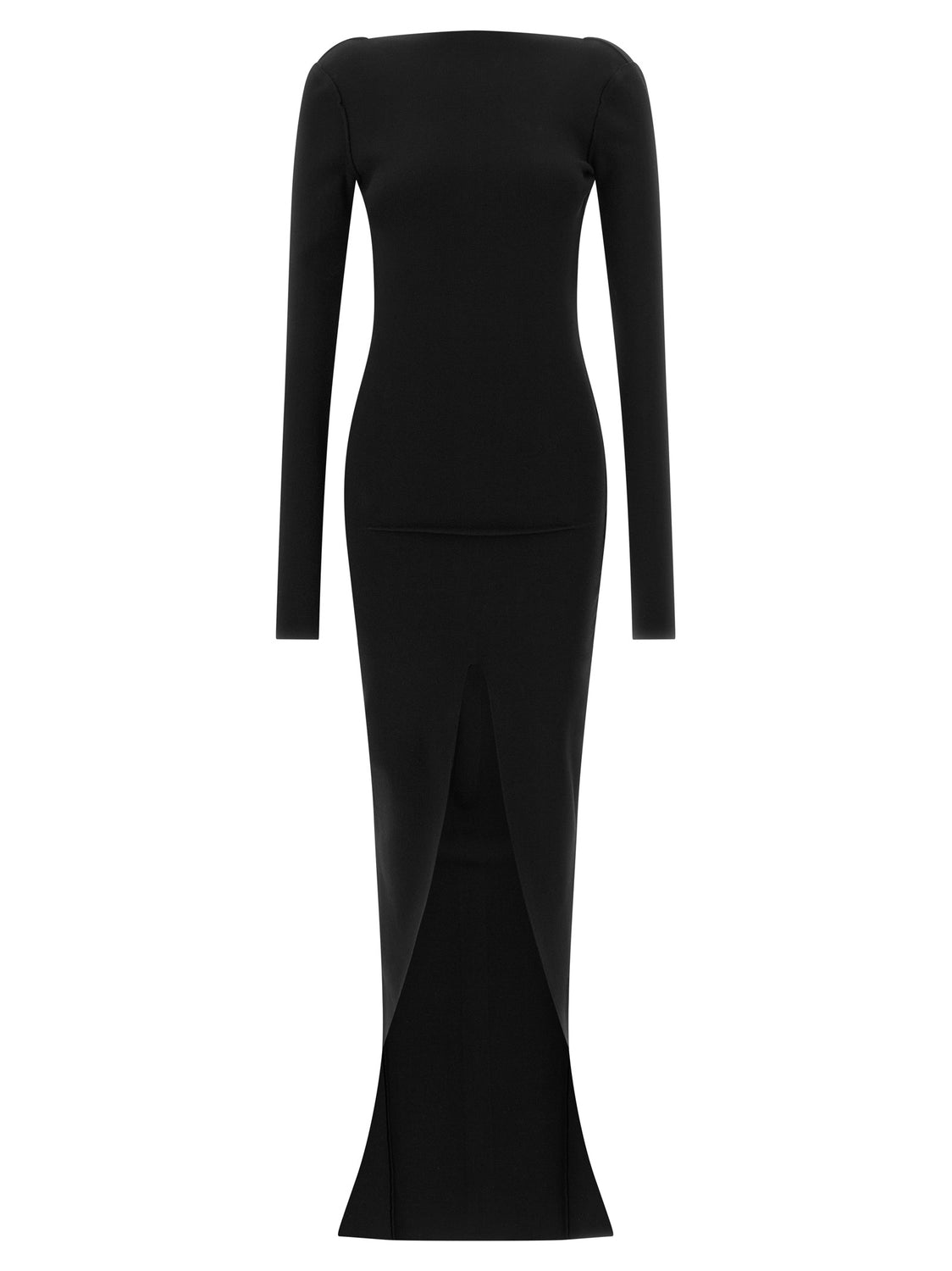 Black Viscose Long Dress