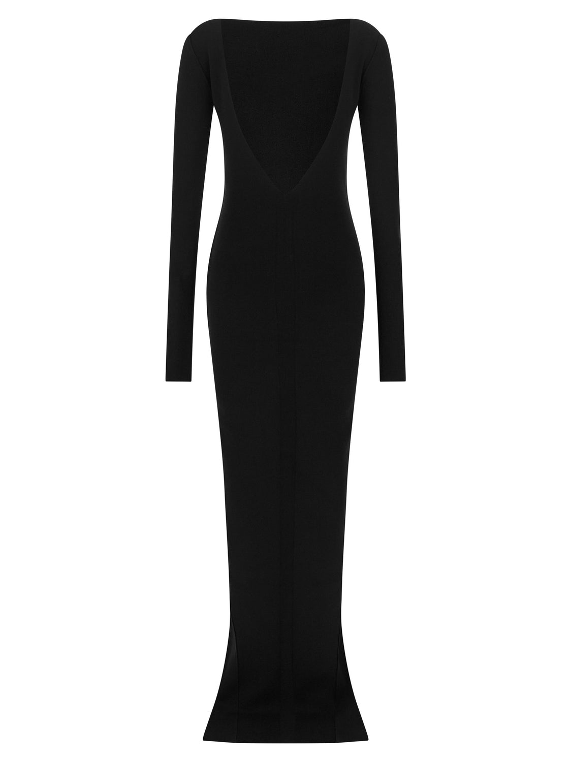 Black Viscose Long Dress