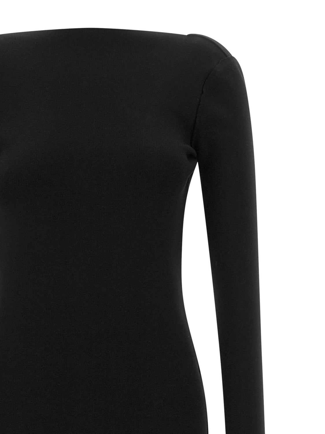 Black Viscose Long Dress