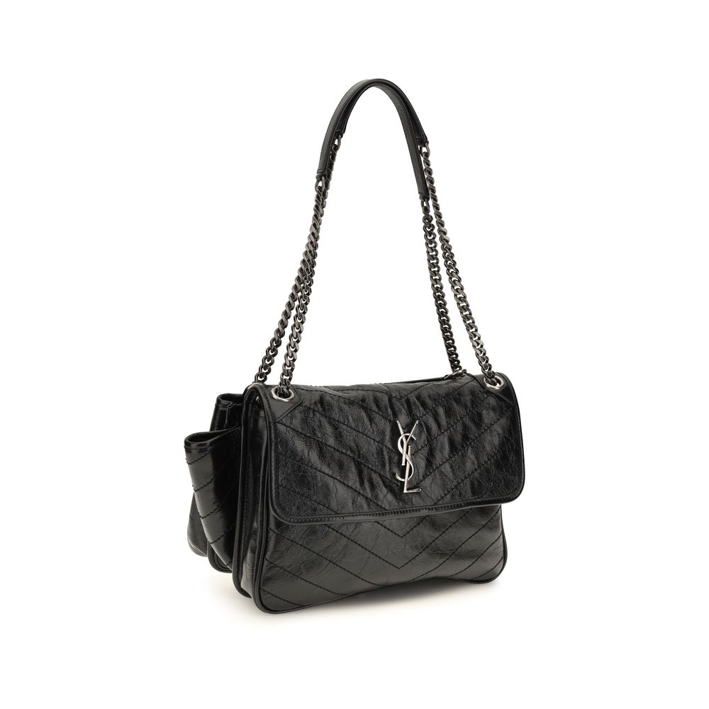 Black Calf Leather Bos Taurus Shoulder Bag