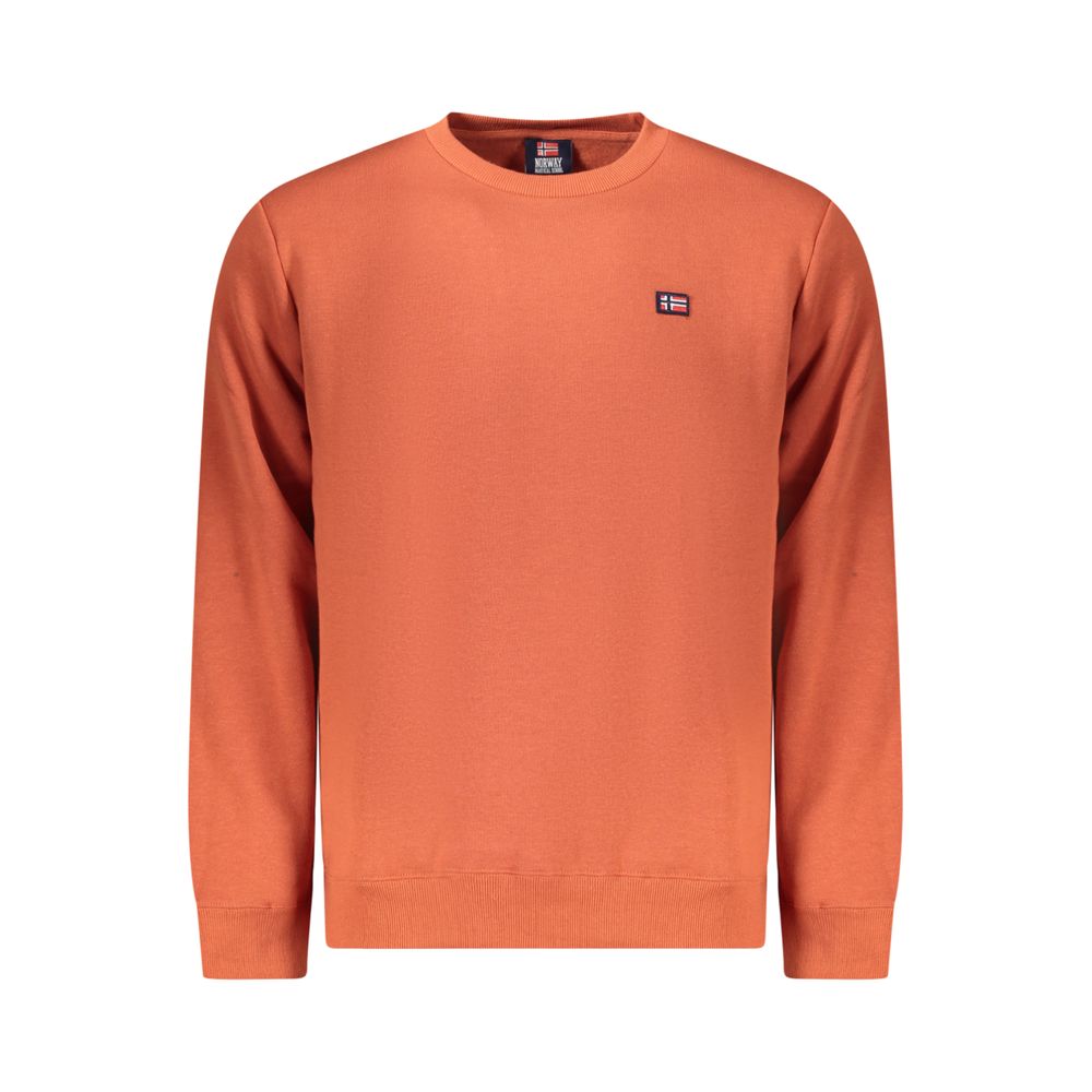 Orange Cotton Men Sweater