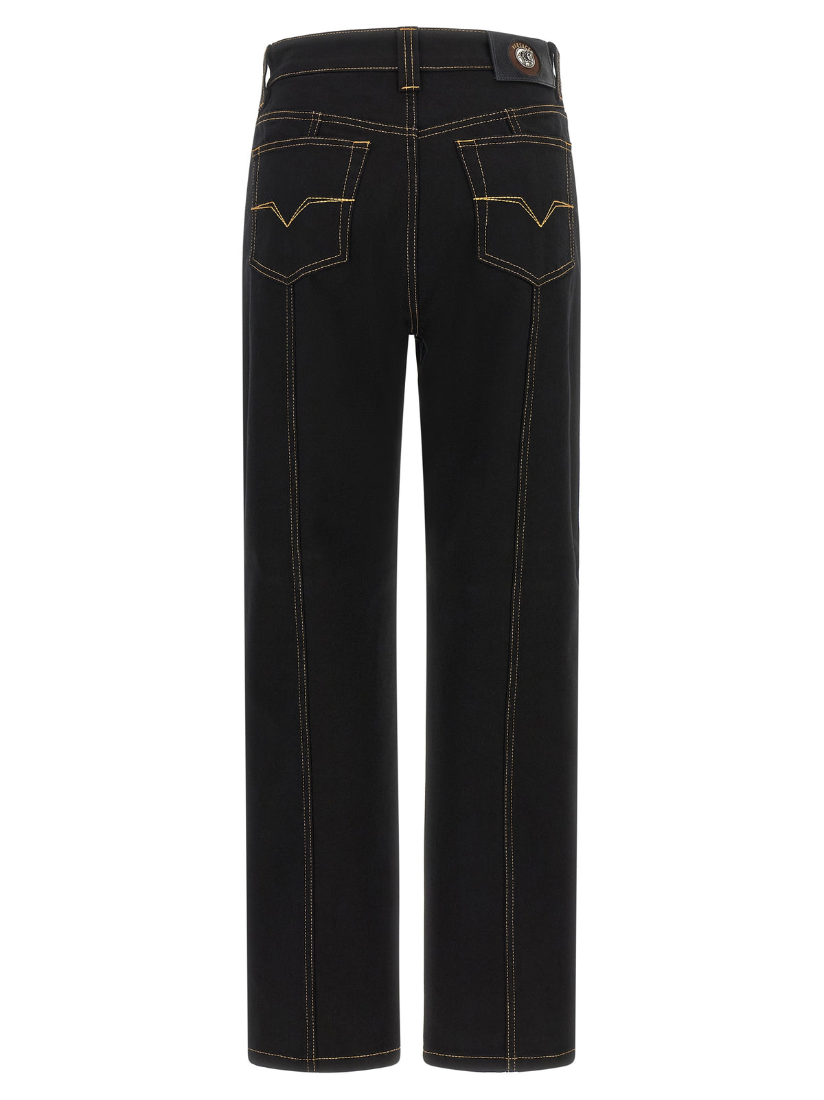 Black Cotton High-Waisted Jean