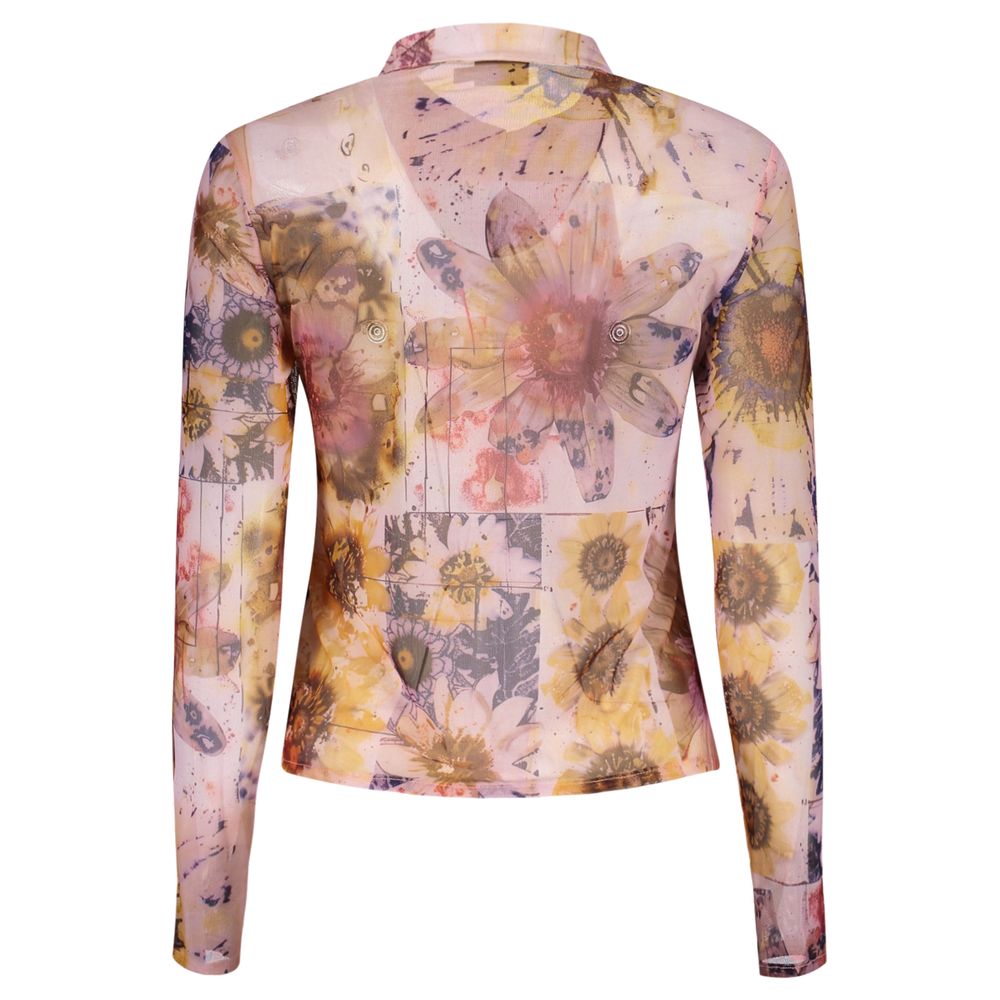Pink Polyester Womens Shirt