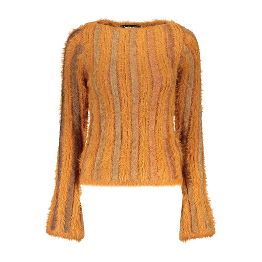 Orange Polyamide Women's Sweater