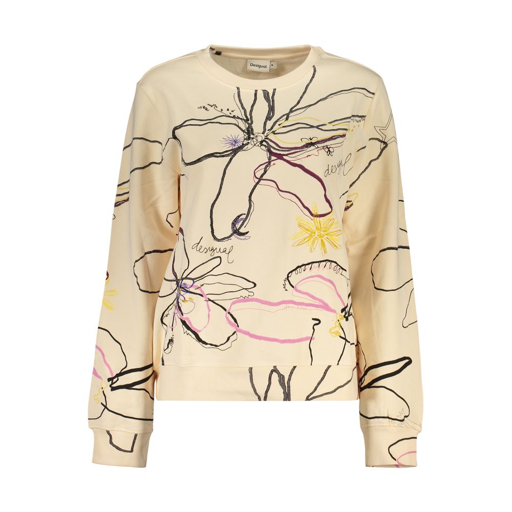 Pink Cotton Women Sweatshirt
